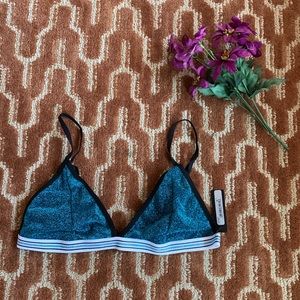 Blue sparkly bralette